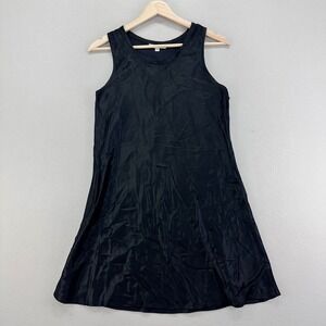 Vintage Y2K Rampage Satin Mini Dress Womens 7 Black Whimsigoth LBD Bachelorette‎